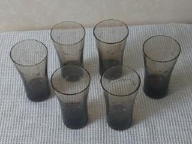 6 vintažinės stiklinės ( iš tarybinių laikų )