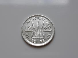 Australija 3 pensai sidabras 1948