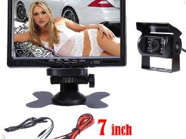 Galinio vaizdo parkavimosi kmera ir LCD monitorius