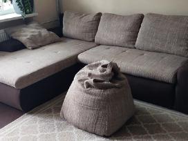 Minkšta kampinė sofa /lova