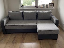 Kampas sofa lova su patalynes dėže
