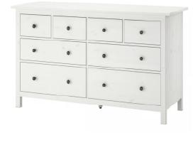 Ikea Hemnes komoda su 8 stalčiais, balta