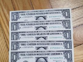 Kolekcinis 1jav dolerių banknotų rinkinys