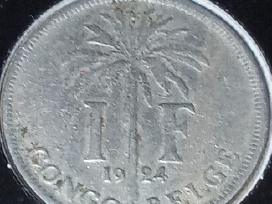 Belgijos Kongas 1 frankas 1924