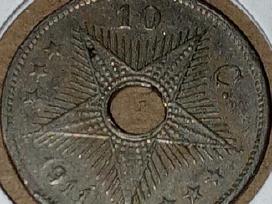 Belgijos Kongas 10 santimų 1911