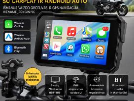 Motociklo navigacija 5' Carplay, Android Auto, Bt