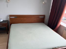 Medinė dvigulė lova Gloria su čiužiniu 180/200