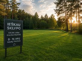 Ieškomas 8-15 arų namų valdos sklypas Kauno rajone