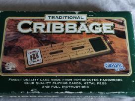 Klasikini medinis Gibsons Games Cribbage žaidimas