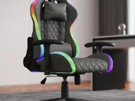 Atlošiama biuro/žaidimų kėdė su Rgb ir masažu.