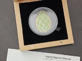 Sidabrinė moneta Faberg kiaušinis "Diamond" 2015