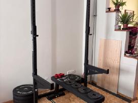 Bulldog Gear stovas + štanga + 107,5 kg svoriai