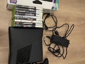 Xbox 360 + zaidimai + kinect
