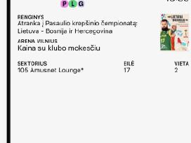 Lietuva- Bosnija 2 bilietai 08.31