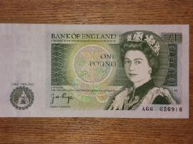 Anglijos 1 £ banknotas