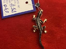 Prabangus auksinis pakabukas Black Salamandra