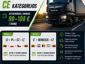 Darbas vilkikų vairuotojams. Ratais