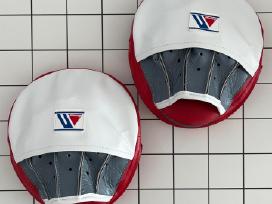 Winning Oval Curved Punch Mitts - Red White