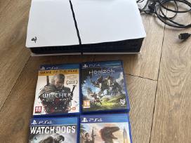 Ps5 slim disk edition + 2 pulteliai + charger