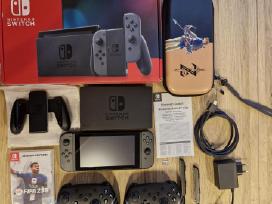 Nintendo switch v2 + priedai +žaidimas