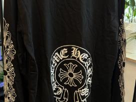 Chrome Hearts juodi marškinėliai ilgomis rankovėmi