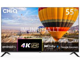 Chiq U55p9v 55 4k Uhd Android TV (Ekspo) +6mėn.