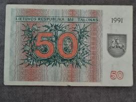 1991 m 50 talonų (be užrašo)