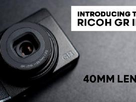 Ricoh Gr IIIx urban edition naujas garantija