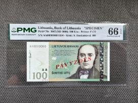100 Litų 2007 m. Pavyzdys Pmg66