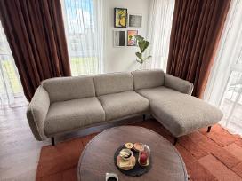 Kauno baldų L formos boucle sofa