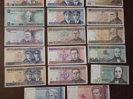 17 vnt 1, 2, 5, 10, 20, 50, 100, 200,500 Litų