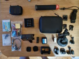 Gopro Hero 9 Black + 3 baterijos + daug priedų