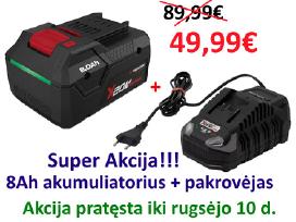 Akcija - Parkside 8ah + pakrovėjas