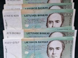 100 litų banknotai kupiūros