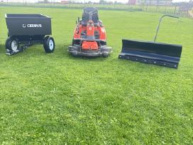 Husqvarna R 216t Awd su priekaba ir sniego peiliu