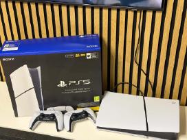 Playstation 5 Slim Digital + 2 pulteliai