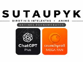 Chatgpt Plus ir Crunchyroll Mega Fan pigiau