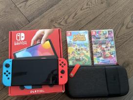 Nintendo Switch Oled – 2 žaidimai, dėklas