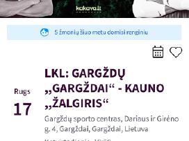 1 bilietas į pirmąsias Lkl