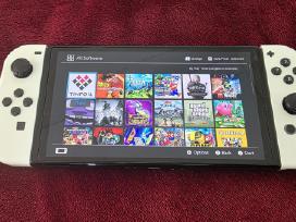 Nintendo Switch Oled (Atrištas) +512gb ir dėklas