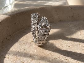 Originalus Bvlgari Serpenti Žiedas su deimantais