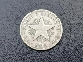 10 centavų 1915m. Meksika sidabras 900