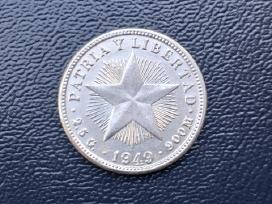 5 centavai 1949m. Meksika sidabras 900