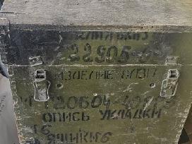 Autentiška sovietinė karinė dėžė su dokumentais