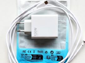 Įkroviklis 120w C-type+ laidas,naujas