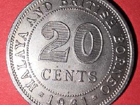 Malaja ir Borneo 20 centų 1961