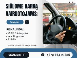 Ieškome vairuotojų! Skubiai!