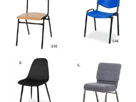 Konferencijų, viešųjų erdvių, Horeca kėdės