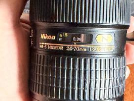 Nikon objektyvai 24-70mm2.8g. 85mm 1.4G, 105mm 2.8