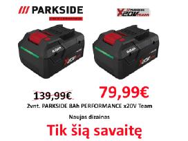 2vnt. Parkside 8ah Performance naujo dizaino